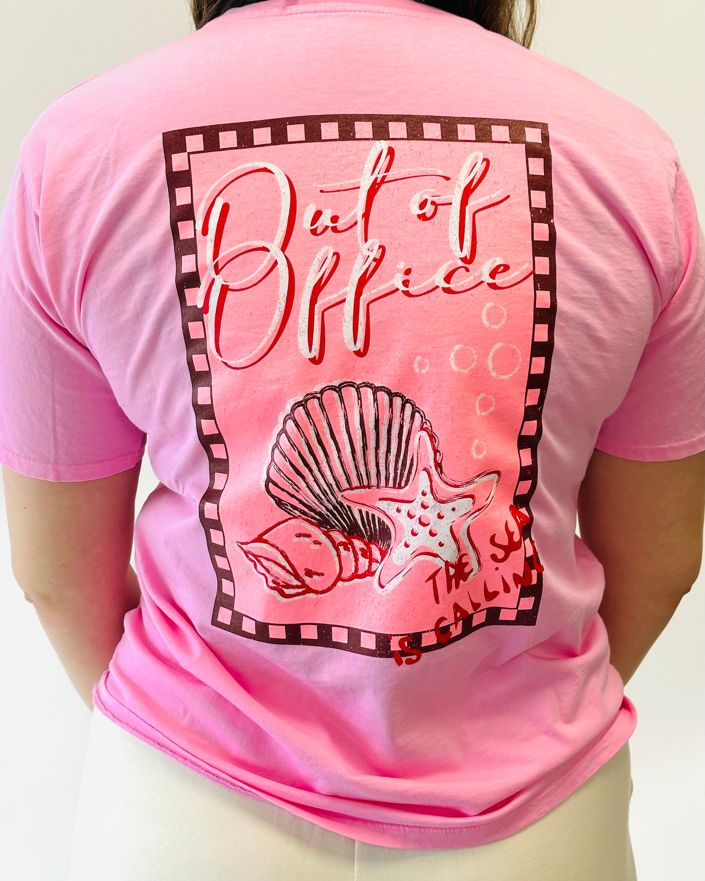 Out of office shirt roze