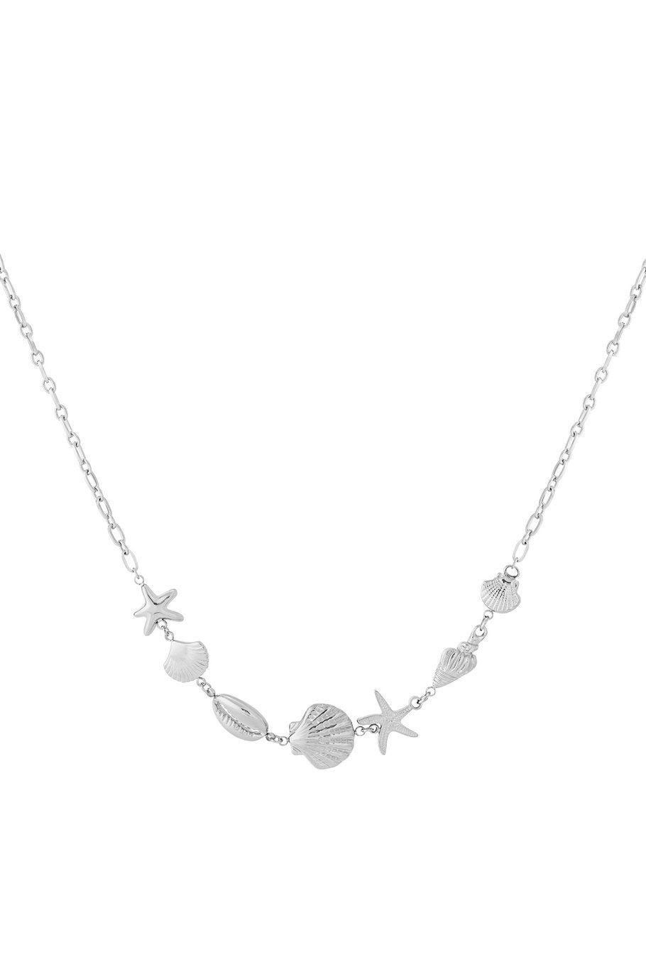 Beach ketting zilver