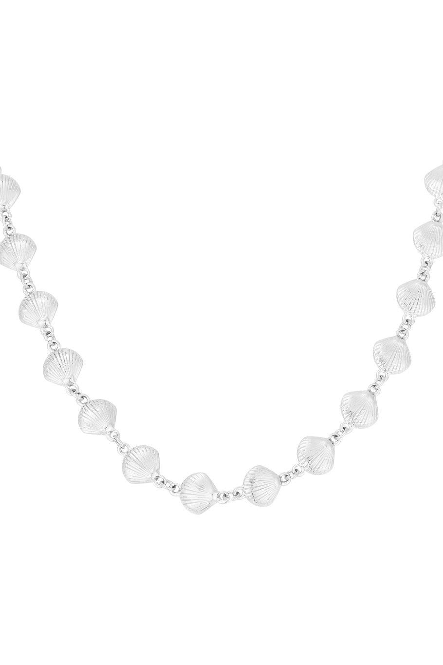 Full schelp ketting zilver