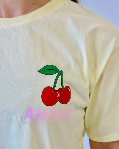 Amour cherry shirt geel