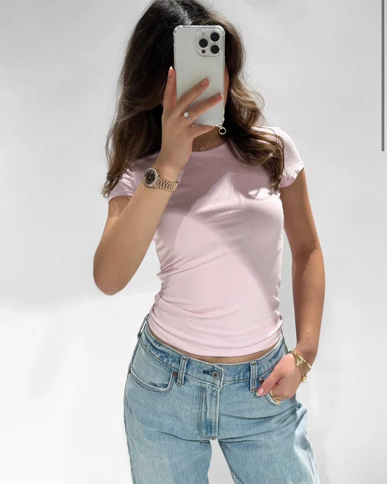 Juna top lichtroze
