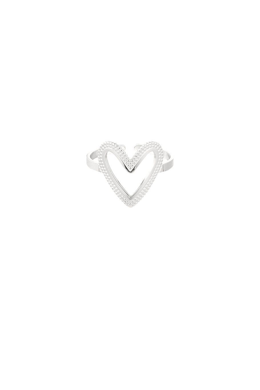 Heart ring zilver