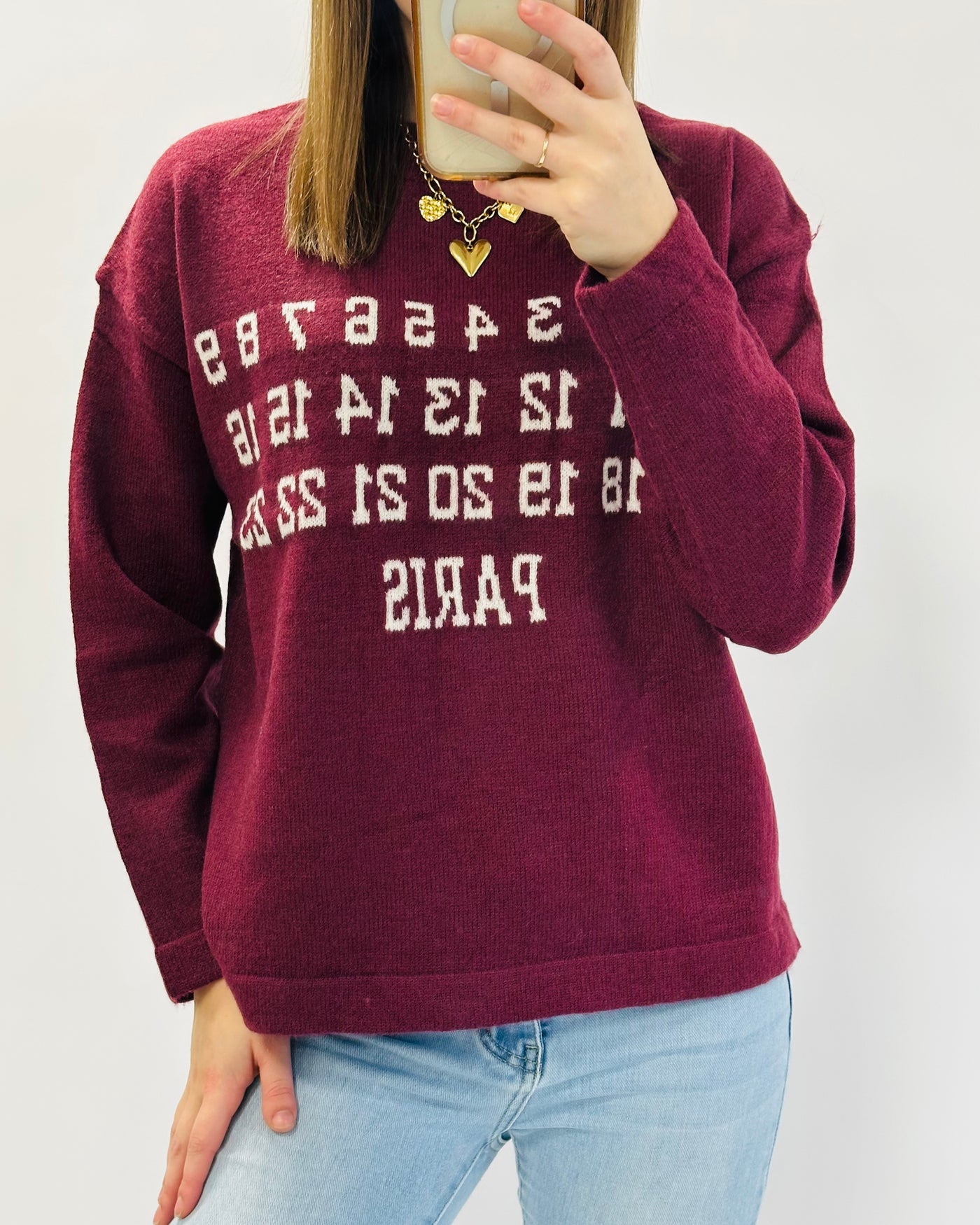 Paris sweater bordeaux