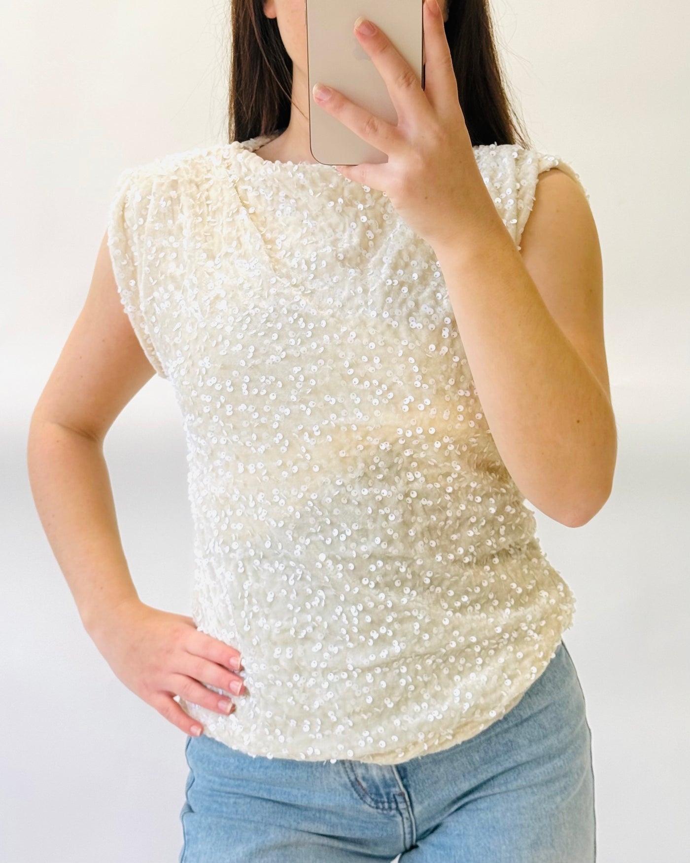 Glitter top wit