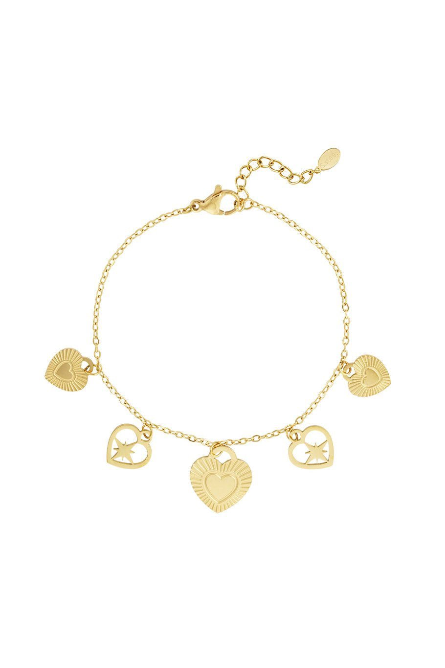 Bedel heart armband goud