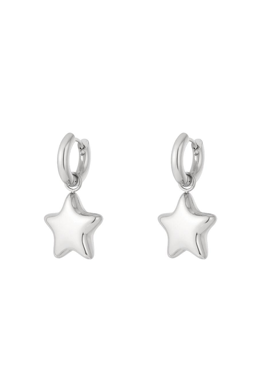 Star oorbellen zilver