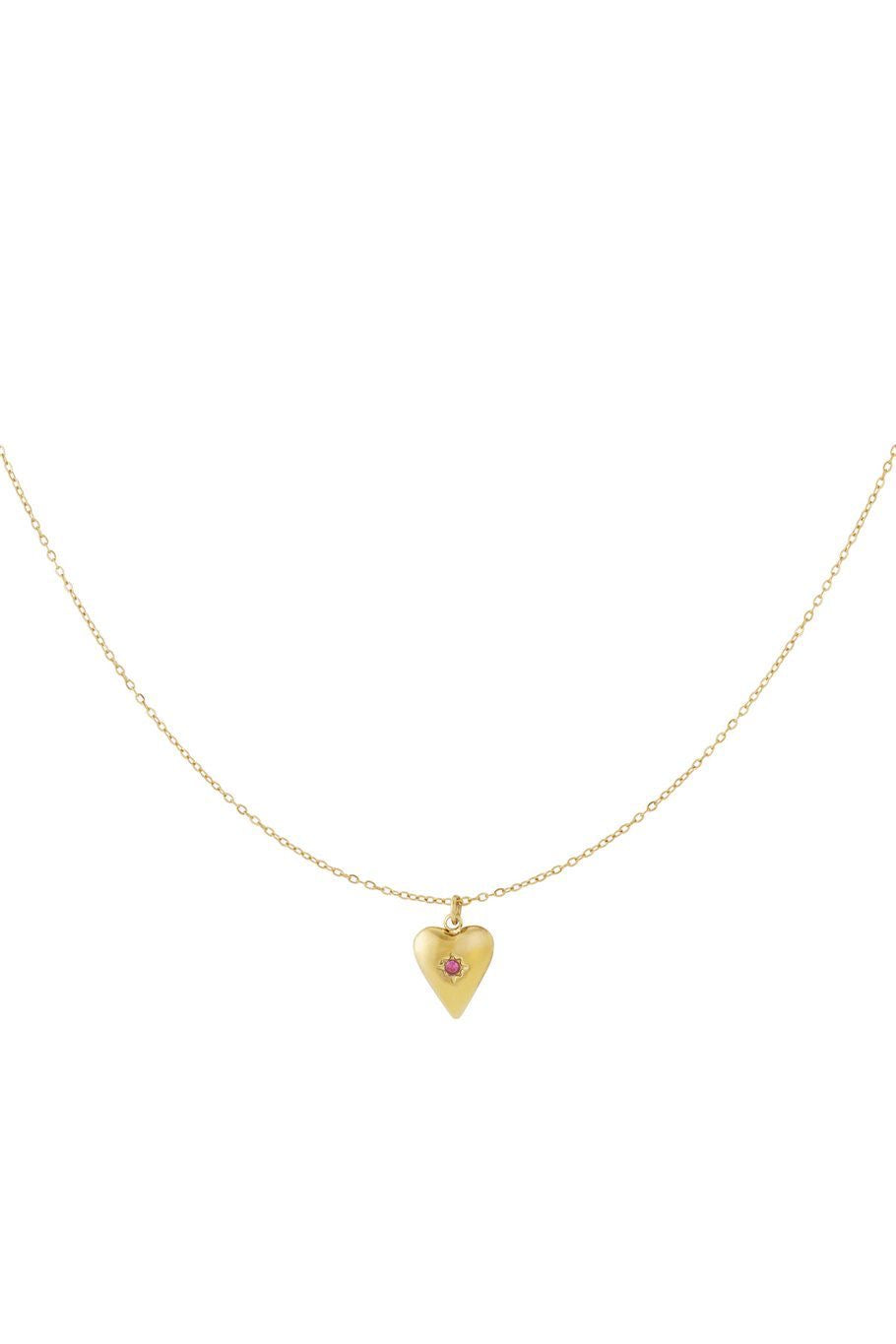 Geboortesteen juli ketting goud