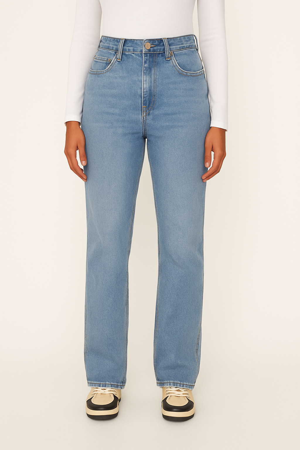 Straight leg jeans blauw