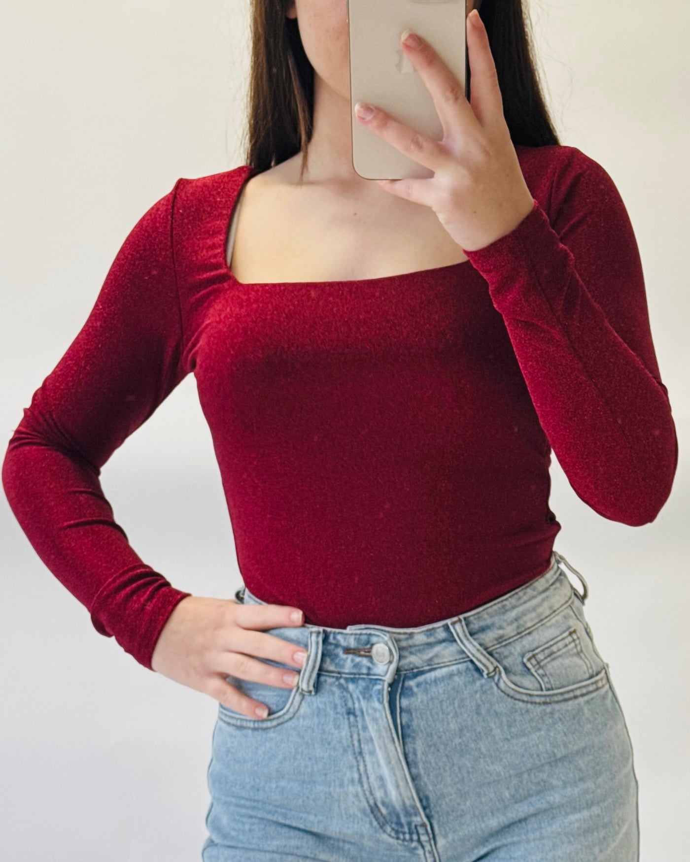 Glitter body bordeaux