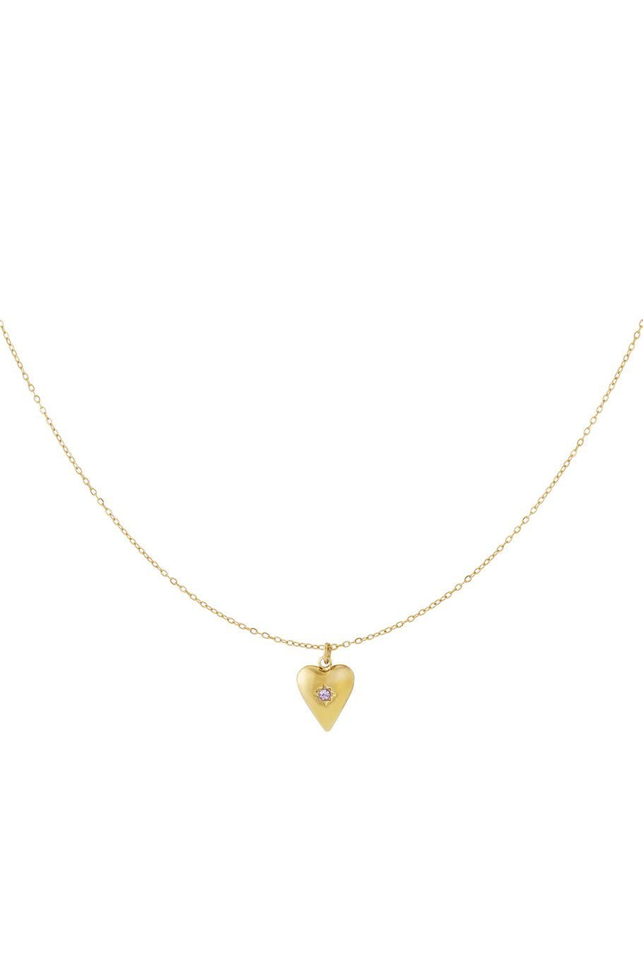 Geboortesteen juni ketting goud