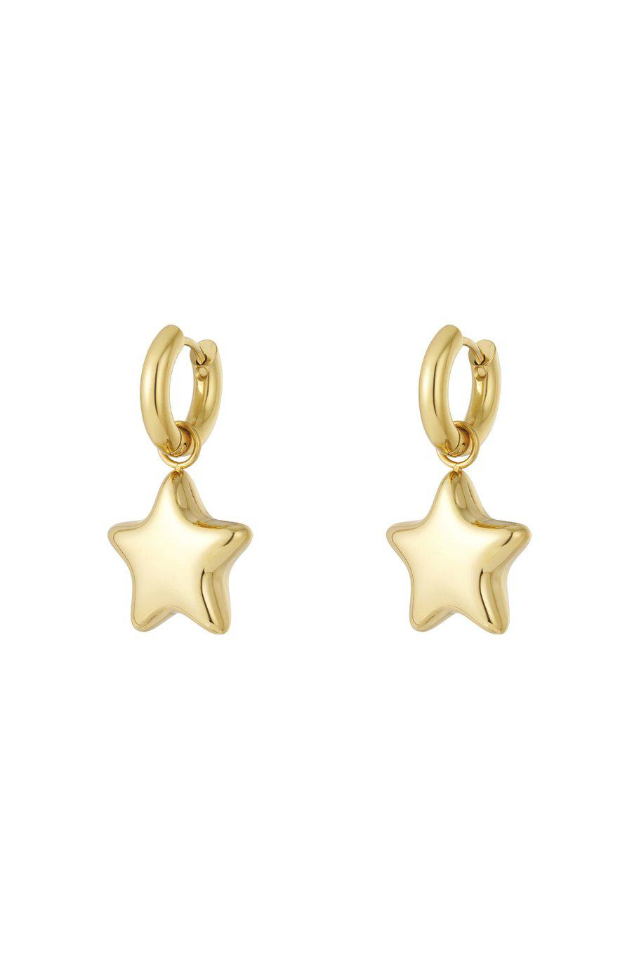 Star oorbellen goud
