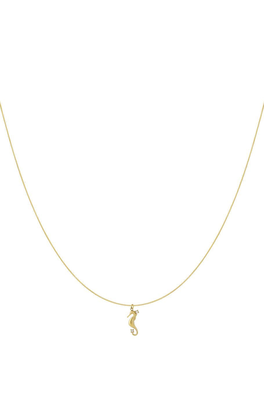 Zeepaard ketting goud