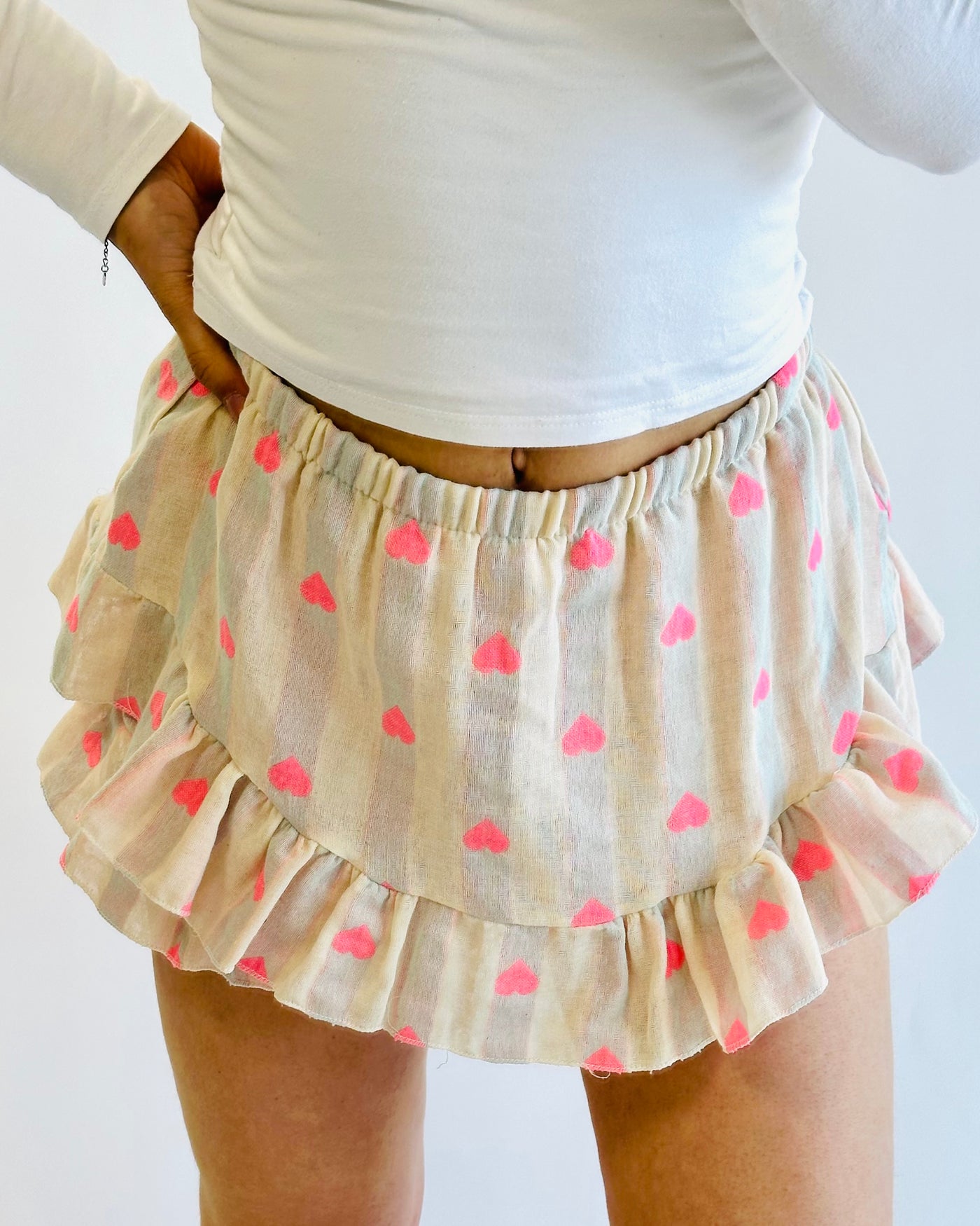 Hartjes skort lichtblauw